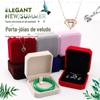 Flanela joias joia anel colar brincos brincos pulseira caixa conjunto casamento conjunto de três peças presente fábrica atacado