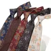 Gravata Estampada Retrô para Homens, Roupa Formal de Negócios, 8cm de Largura, Estilo Coreano Casual Britânico Amarrada à Mão Versátil, em Estoque