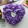 Almohadilla para anillos de boda creativa estilo europeo flor de espuma forma de corazón para anillos suministros de boda estilo occidental caja de anillos venta al por mayor