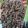 Turmalina negra de 4 mm Mimi Beads brillantes cuentas redondas finas Mini Cuentas DIY cadena para clavícula