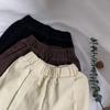 Pantalones de pana lisos de otoño nuevos para niños Gl-Kid, plegables por delante, para niños y niñas, fáciles de combinar, informales, de largo 9/10, estilo coreano