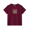 2026 Nova Camiseta de Verão Fina de Manga Curta Solta Versátil Ombro Normal Nova Tamanho Grande Gola Redonda Top para Mulheres de Meia-Idade