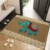 Felpudo Retro Estilo Europeo para Entrada, Alfombra de Terciopelo de Cristal para el Vestíbulo, Absorbente de Agua, Antideslizante, Resistente a la Suciedad, Fácil de Cuidar