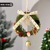 Campana Navideña Lazo Piña Decoración Árbol de Navidad Regalo Arreglo Puerta Coche Ventana Navidad Adorno Colgante Mayoreo