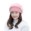 Chapéu de tricô para exterior com boina acolchoada de veludo, chapéu coreano para atacado, chapéu de pelo de coelho, chapéu de inverno quente para crianças