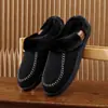 Nuevas pantuflas para hombre de talla grande, nuevo modelo de invierno 2026, de felpa y engrosadas para abrigar, zapatillas de algodón tipo slip-on de estilo europeo y americano para hombre, transfronterizo