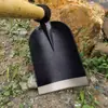 Azada Wuji de acero completo, forjada y engrosada, hecha de acero de riel, azada de cabeza plana, herramienta agrícola para remover la tierra y deshierbar, azada ancha para cavar brotes de bambú y remover la tierra