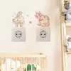 Hs1854C Desenho Animado Arco-Íris Unicórnio Branco Estilo Menina Tomada de Interruptor Adesivo Decorativo para Interruptor