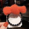 Coreia do Sul Dongdaemun Outono e Inverno Novo Cordão de Lã para Amarrar Laço Acessório de Cabeça Popular na Internet Elástico de Cabelo Grosso Elástico de Cabelo Alta Elasticidade