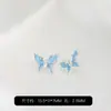 Cuentas Espaciadoras de Mariposa con Zirconia Chapadas en Oro de 14 Quilates que Conservan el Color, Goteo de Aceite, Pulsera de Cristal Hecha a Mano para Bricolaje, Accesorios de Joyería con Agujero Pasante