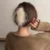 Pinza para el pelo para la parte trasera de la cabeza, otoño e invierno, pinza para sujetar el pelo, nueva pinza de plumas para celebridades de Internet, pinza grande para el pelo, pinza de tiburón