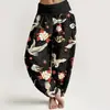 Pantalones Casuales Versátiles de Moda Estilo Nuevo 3D Estampado Digital Europeo y Americano Transfronterizo Pantalones Tailandeses para Mujer de Algodón Puro Estampado Directo Pantalones Largos de Primavera y Verano
