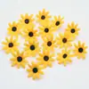 Flor Artificial Nueva Margarita Pequeña Crisantemo Hecho a Mano DIY Doble Capa 4.5cm Cabeza de Flor Falsa Margarita Poligonal Girasol Al por Mayor