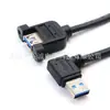 Cabo de Dados Usb3.0 Am para Usb3.0 Af Curvo para a Direita Personalizado com Parafusos Cabo de Extensão para Transferência e Transmissão de Dados