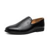Sapatos Masculinos Estilo Coreano 2024, Sapatos Casuais Respiráveis de Couro Cor Sólida, Sapatos Estilo Gorro Fashion, Sapatos Pequenos de Couro Slip-On para Adolescentes, Dropshipping