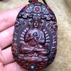 Colgante de Madera Huanghuali de Manjushri y Samantabhadra, Colgante del Bodhisattva Ksitigarbha, Mahavairocana, Signo del Zodíaco Oveja y Mono
