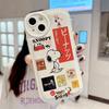 Funda para teléfono Moon Snoopy Apple 15Pro Max Funda protectora de dibujos animados para iPhone12/14Pro 11 Suave resistente a caídas