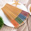 Hashis de Bambu para Casa Restaurante Panela Quente Utensílios de Mesa Cozinha Casa 100 Cor Madeira Maciça Pontiagudos Longos Hashis para Uso Diário