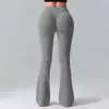 Pantalones de campana de yoga transfronterizos para mujer, cintura alta, adelgazantes, ligeramente acampanados, pierna ancha, levanta glúteos de melocotón, pantalones largos para deportes y fitness, pantalones deportivos
