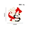 Broche Patriótico de Dia Nacional Insígnia Vermelha Estrela de Cinco Pontas Mapa da China Bandeira Vermelha Servir o Povo Alfinete Acessórios Comemorativo