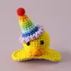 Nuevo anuncio de clip para el pelo de pato de ácido hialurónico lindo tridimensional tejido a crochet de lana para niños, clip superior de dibujos animados, envío gratis