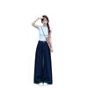 Jeans Pummy Retro Estilo Americano para Mujer Pierna Ancha Verano Nuevo Cintura Alta Sueltos Adelgazantes Rectos