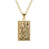 Collar retro transfronterizo europeo y americano de la serie Doce Constelaciones del Tarot con personalidad y moda.