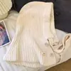 Pasamontañas de Punto Azul Mezcla de Lana para Mujer, Invierno, Circunferencia de Cabeza Grande, Cálido Sombrero y Bufanda Combinados para Protección de Orejas