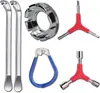 Chave de Raio para Bicicleta de Montanha Aço Cromo-Molibdênio 8 Portas Conjunto de Ferramentas para Ajuste de Raios de Rodas de Bicicleta de Estrada para Reparo de Bicicleta