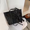 Bolso de mano para mujer, bolso de hombro de moda europea y americana, elegante bolso de compras con textura rómbica, bolso de mano, 2020