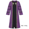 Roupas de Sacerdote Medievais Roxas Transfronteiriças, Vestimentas Litúrgicas da Igreja, Fantasias de Cosplay de Halloween, Trajes de Coro