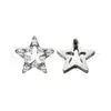 Pendientes de Estrella de Cinco Puntas con Circonita de Aleación de Titanio F136 Clavos para Labios Rosca Interna Piercing de Titanio G23 Joyería para Piercings Clavos para Hueso de la Oreja de la Cabeza
