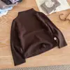Rollos pequeños y grandes capa base para niños 26 Otoño/Invierno niñas niños ropa interior cuello semi-alto cuello medio capa base para niños Clase A