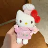 Llavero de Peluche Auténtico de Hello Kitty, Colorido, Lindo y Versátil, Colgante de Muñeca Gato para Bolso