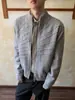 Marca independiente [Línea de Radiación] elegante chaqueta cárdigan con cremallera para hombres y mujeres, tejido de punto cálido retro para otoño e invierno