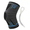 Joelheiras de Tricô de Nylon Esportivo Suporte com Tira de Mola Tira de Silicone Anel de Silicone Antiderrapante Suporte de Almofada Joelheiras de Fitness