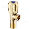 Válvula de Ángulo de Latón Engrosada, Válvula de Ángulo de Latón Color Natural, Interruptor Universal para Calentador de Agua Doméstico, Válvula de Cierre de Agua, Válvula de Ángulo Universal para Agua Caliente y Fría
