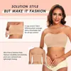 Com Bojo EmbutidoSutiã Tomara-que-caia Plus Size para Mulheres, Bralette Off-Shoulder, Roupa Íntima Xiaoyunji