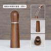 Dispensador de café en polvo con base de nogal, paño italiano para café, aguja para polvo, dispensador uniforme, asiento de almacenamiento, juego para mezclar polvo