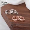 Brincos de Corrente Circular em Prata de Lei s925 Estilo Metal Fashion Nicho High-end Retro Celebridade da Internet Joia para Orelha Joia de Prata