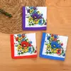 Pañuelo Retro Estampado de Algodón Puro para Mujer de 28 cm, Estilo Vintage, Pañuelo Nostálgico, Delgado, Absorbente, Toalla de Mano para Secar el Sudor 100% Algodón