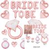 Amazon 16 polegadas ouro rosa BRIDETOBE balão terno noiva-a-ser casamento decoração de festa única