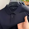 Fábrica Original 100% Algodão Polo Verão Meia-Manga para Meia-Idade Novas Camisetas Casuais Masculinas com Gola e Cor Lisa