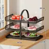 Estante de Preparación para Cocina, Escurridor de Platos de Escritorio, Estante de Bandeja de Ingredientes para Hot Pot Multicapa del Hogar, Estante de Almacenamiento para Tazones y Platos
