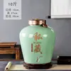 Jingdezhen Jarra de Vinho de Cerâmica Selada Doméstica 3/5/10/20/30/ 25kg Garrafa de Vinho Tanque para Fabricação de Vinho Adega Jarra de Vinho