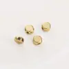 Cuentas Redondas Planas de Silicona con Doble Agujero Chapadas en Oro de 14K para Hacer a Mano Collares Pulseras Cuentas de Posicionamiento para Joyería Accesorios de Alta Gama