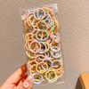 Color de primavera para niños dulce todo-fósforo banda elástica diadema tocado de niña pequeña goma elástica de alta elasticidad duradera no daña el cabello cuerda para el cabello
