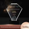 Reunião Anual Criativa Nova Produção Troféu Medalha de Diamante de Cristal Cartão de Autorização de Letreiramento Gratuito Taça de Prêmio de Fim de Ano