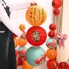 Lanternas Dobráveis Dupla Face de Ano Novo 2027 para Shoppings, Lojas, Casas de Chá, Decorações Penduradas Estilo Chinês para Montagem e Decoração de Cenas de Eventos Festivos