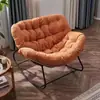 Mecedora de jaula de pájaros de mimbre, adecuada para sentarse o acostarse, una mecedora perezosa para el balcón, una silla de mimbre de ocio para el hogar, una mecedora de hierro forjado para una persona